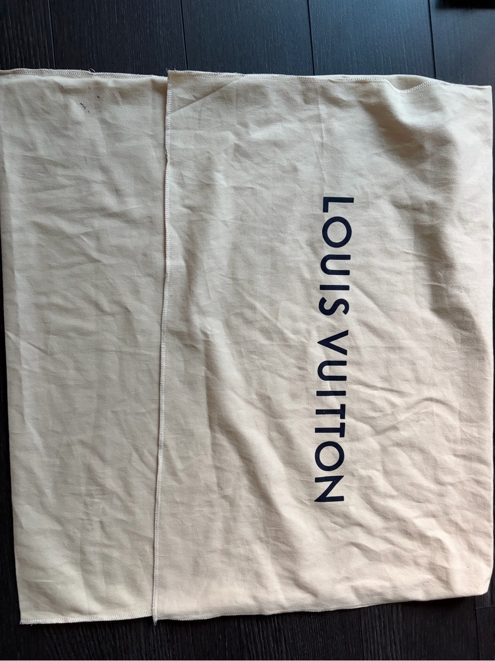 Authentic Large Louis Vuitton Beige Canvas Dust Bag/Cover withLogo-small marks